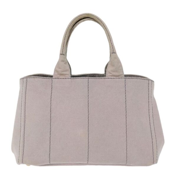 Prada Canapa Grey Canvas Handbag (Pre-Owned) - Picture 2 of 16